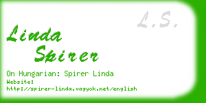 linda spirer business card